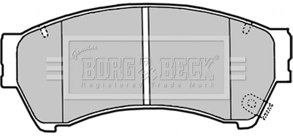 BORG & BECK Комплект тормозных колодок, дисковый тормоз BBP2027